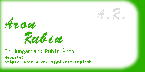 aron rubin business card